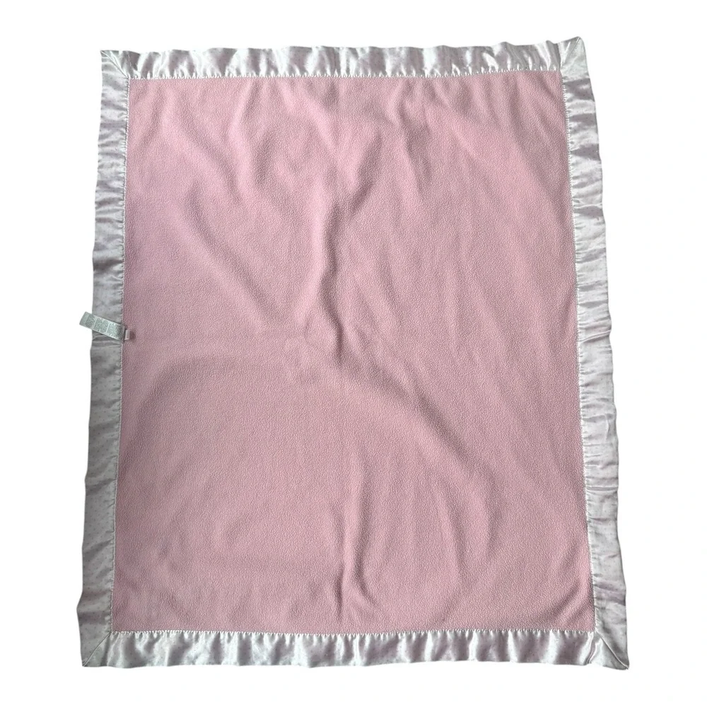Just One You Carter's Mommy Loves Me‎ Pink Heart Bunny Rabbit Baby Blanket Satin